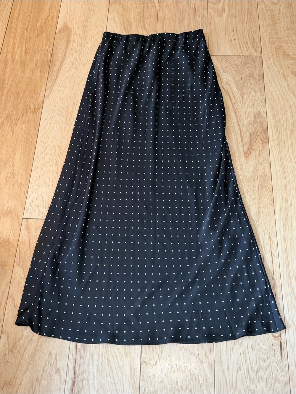 Promesa Black Polka Dot Maxi Skirt